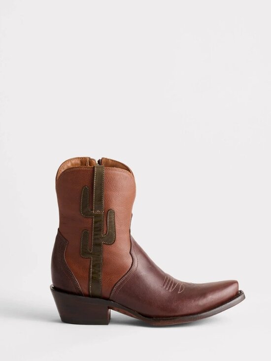 Lucchese Shoes - Lucchese Women's Limited Edition April Cactus Western Cowboy Booties - Snip Toe